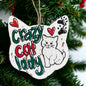 Pawsitively Purr-fect Handprinted Crazy Cat Lady Ornament