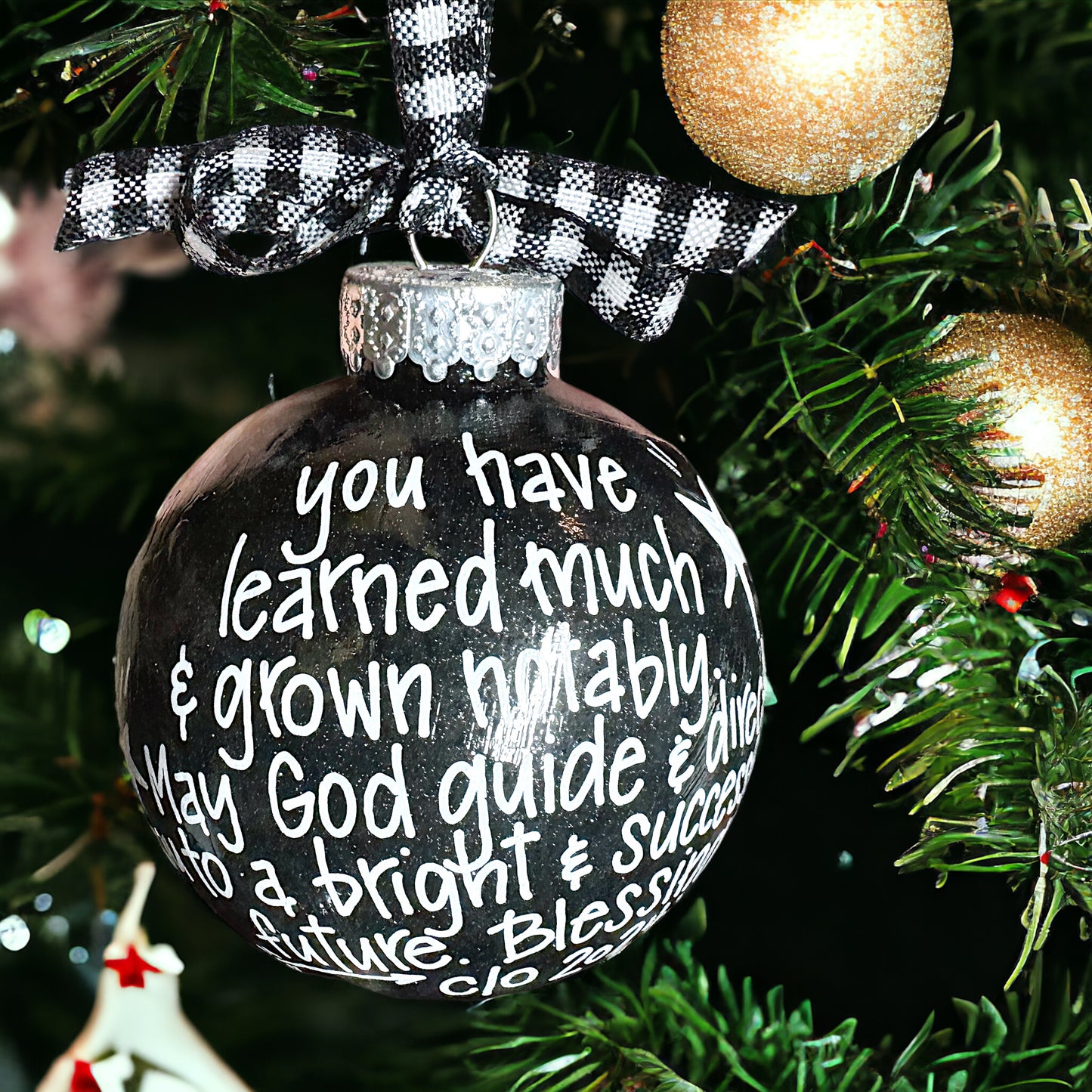 Christmas Ornament: Class of [YEAR] Graduate - Behind You, Before You, Around You, Within You