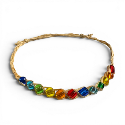 Rainbow Beaded Friendship Bracelet - The Perfect Accessory! 🌈