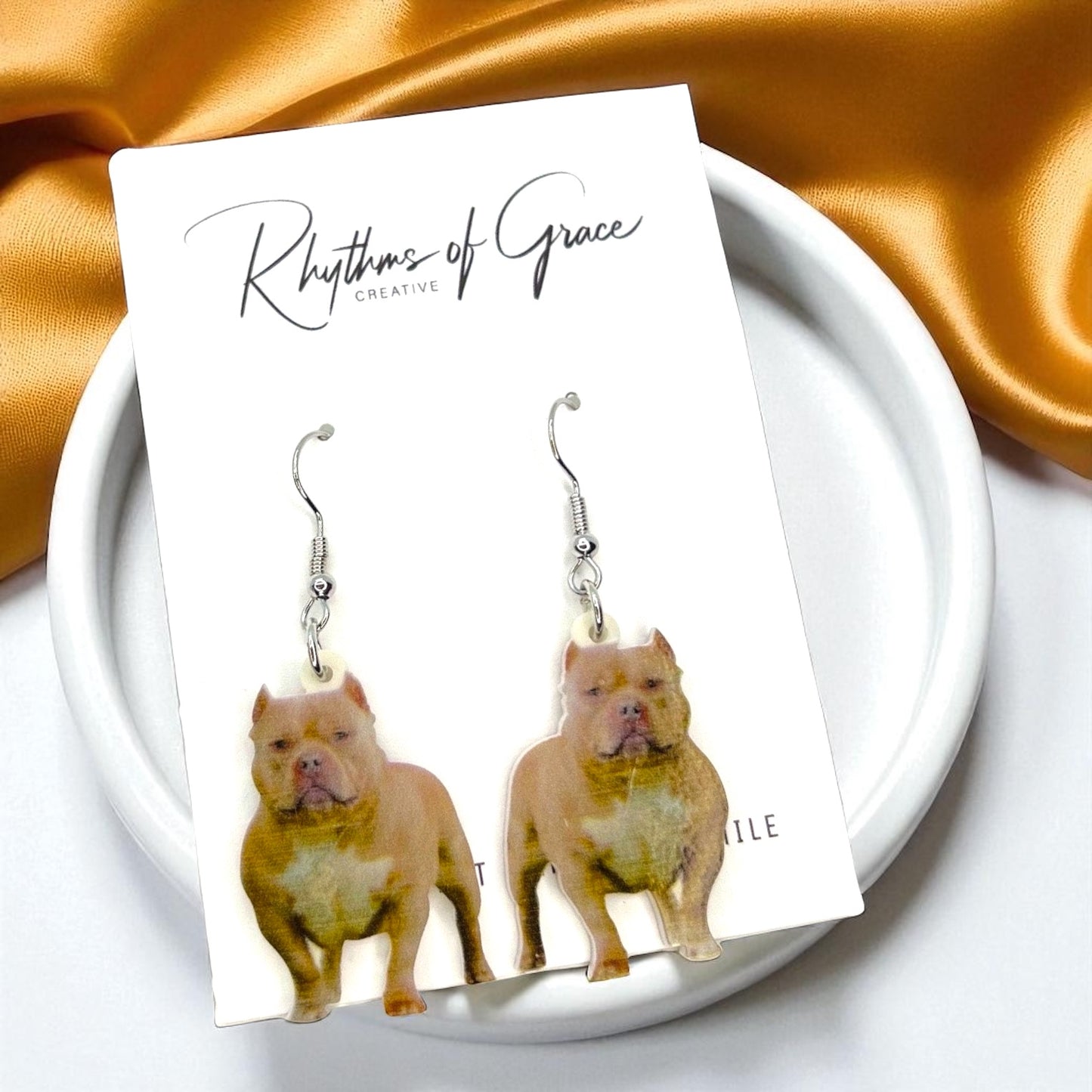 Paw-sitively Adorable Pit Bull Earrings for Dog Moms!