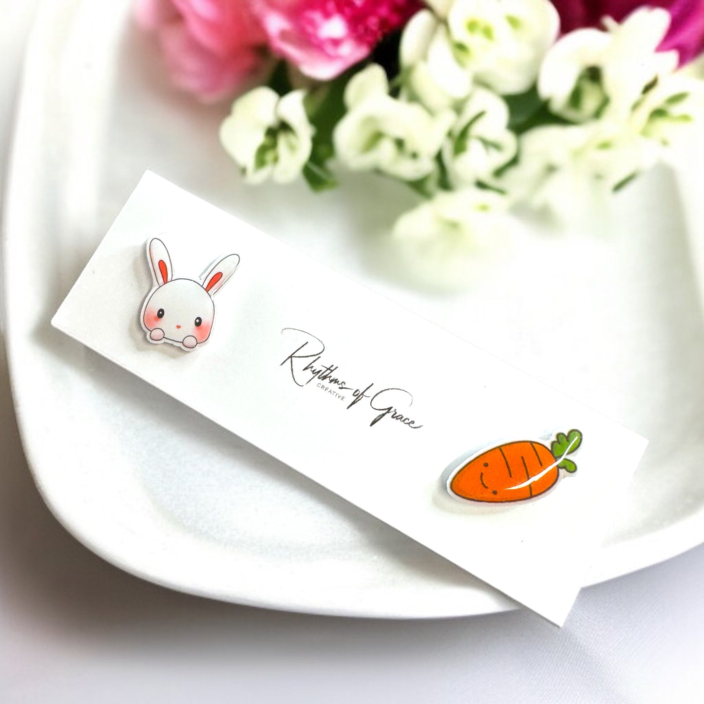 Adorable Duo Stud Earrings – Moo, Hop, and Delight! 🎉