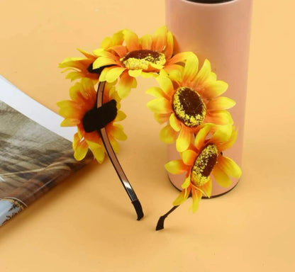 Sunflower Headband - Boho Chic Headpiece 🌻 - Rhythms of Grace Creative
