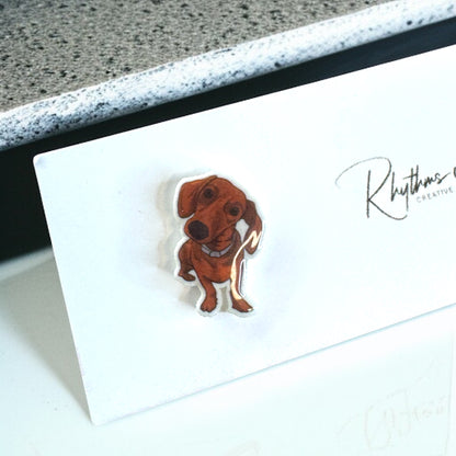 Dachshund Delight: Weenie Dog Stud Earrings! 🐾