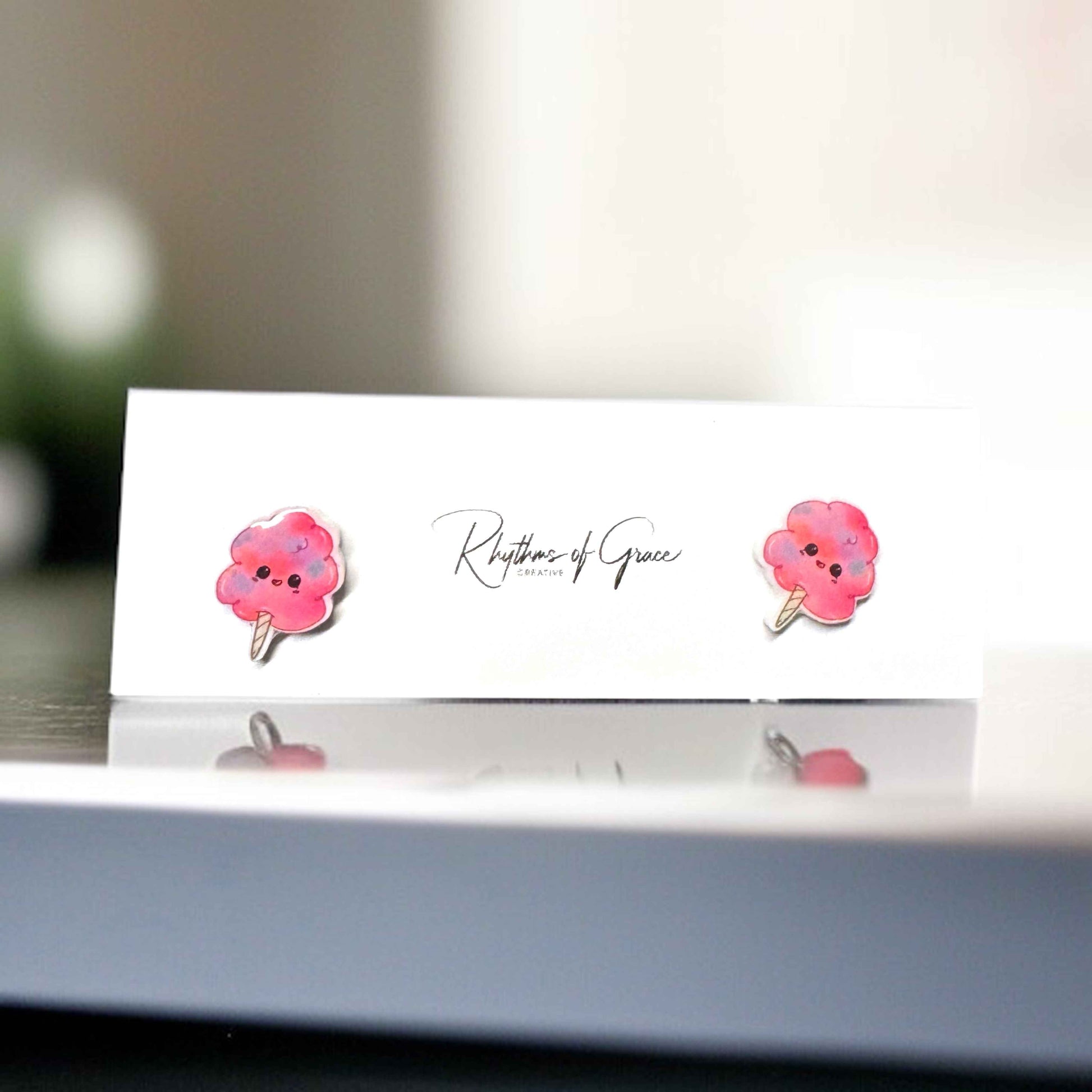 Sweeten Your Style: Adorable Cotton Candy Stud Earrings!