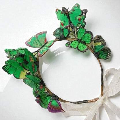 Whimsical Green Butterfly Headband: Elevate Your Style to Magical Heights!