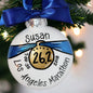 Custom Race Ornament - Marathon Ornament, Triathlon Ornament, Christmas Ornament, Holiday Ornament, Runner Ornament, Running Club, 5K, Race - Rhythms of Grace Creative