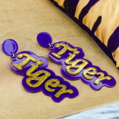 Fierce & Fabulous: Tiger Earrings for Game Day Glam! 🐯