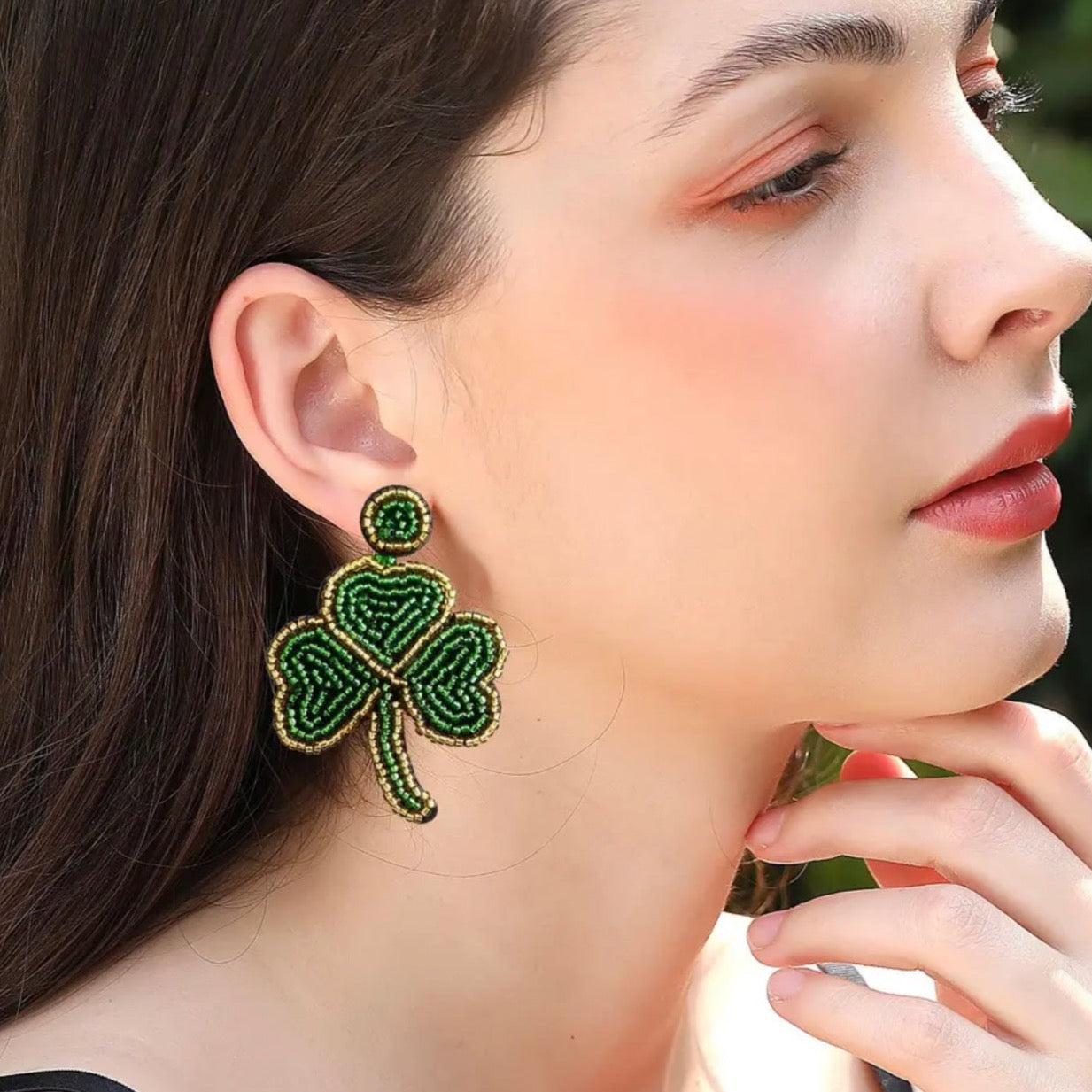Shake Your Shamrocks – Beaded Clover Earrings with Gold or Silver Sparkle!🍀 - Rhythms of Grace Creative