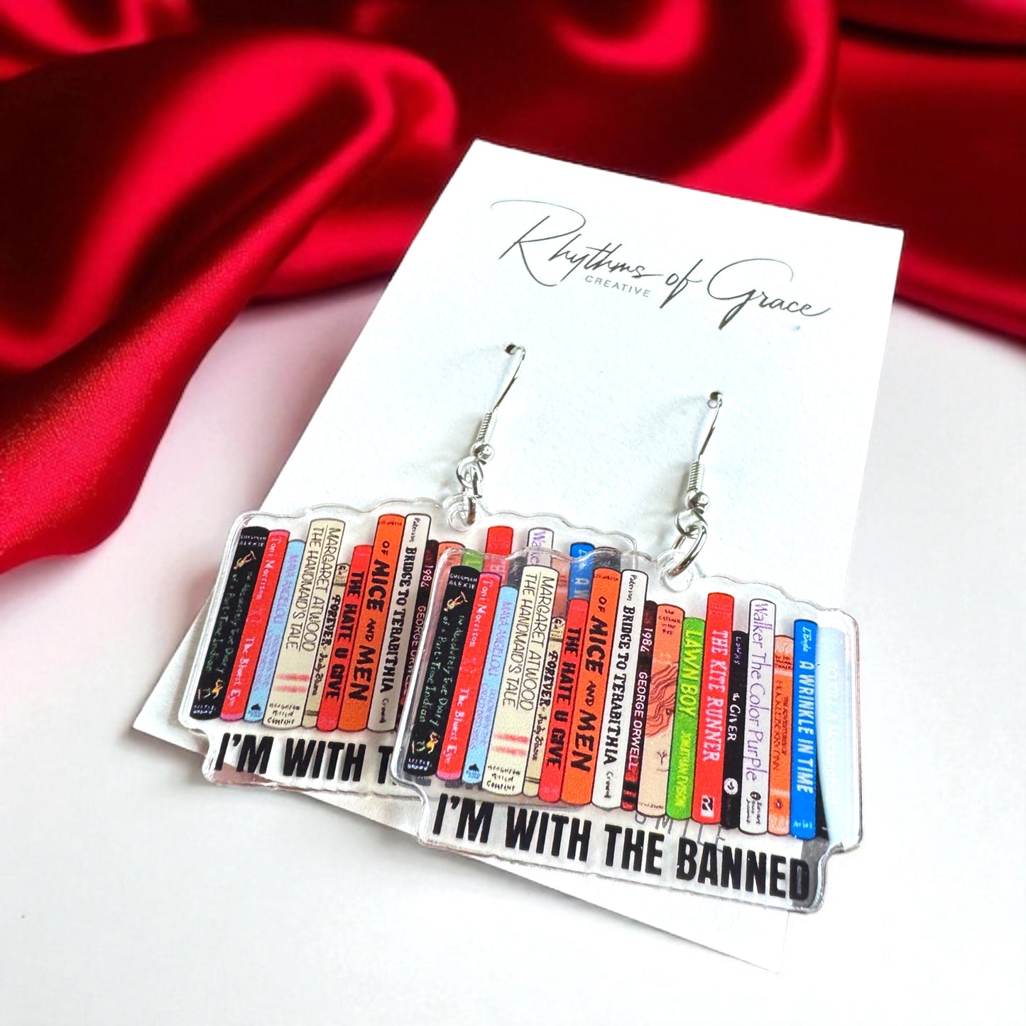  I'm With the Banned Earrings: Wear Your Story! ✨📚 - Rhythms of Grace Creative