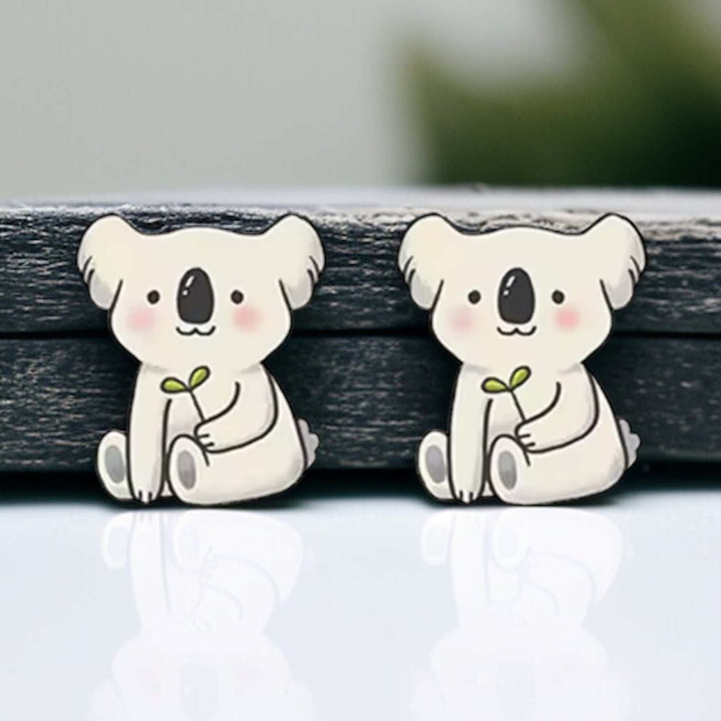 Koala-ty Cuties: Adorable Cartoon Koala Stud Earrings!