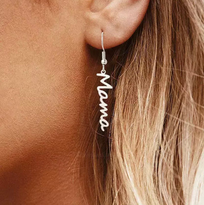 MAMA Earrings - Handmade Earrings, Baby Shower, New Mom, Mother’s Day, Mom Earrings, Momma Earrings, Pregnancy Announcement, Gender Reveal