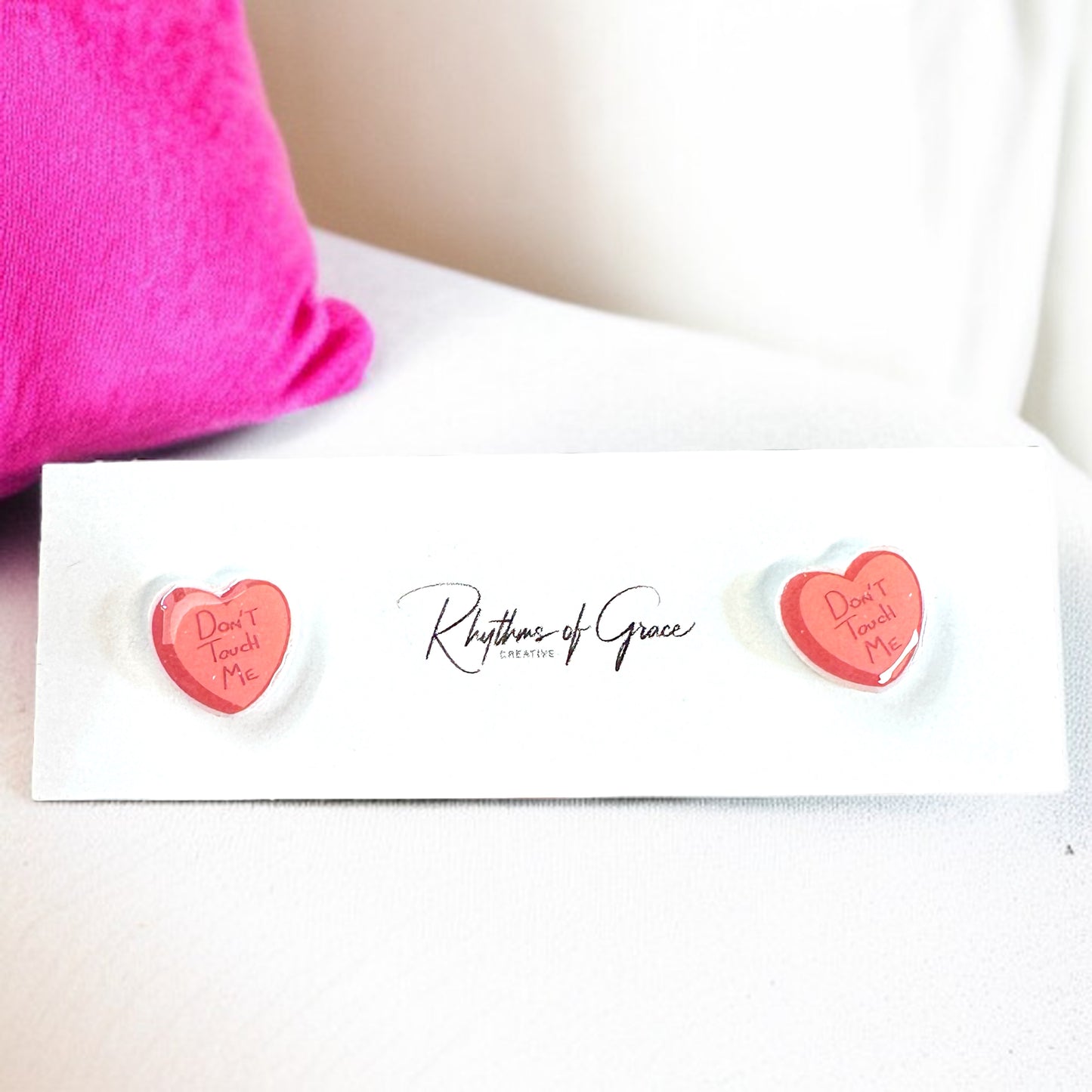 Sweet & Sassy Candy Heart Stud Earrings – Spice Up Your Look! 💖