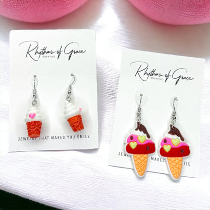 Scoop Up the Fun: Ice Cream Earrings for Sweet Style! 🍦