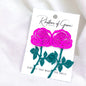 Blossom Into Boldness: Hot Pink Flower Earrings!