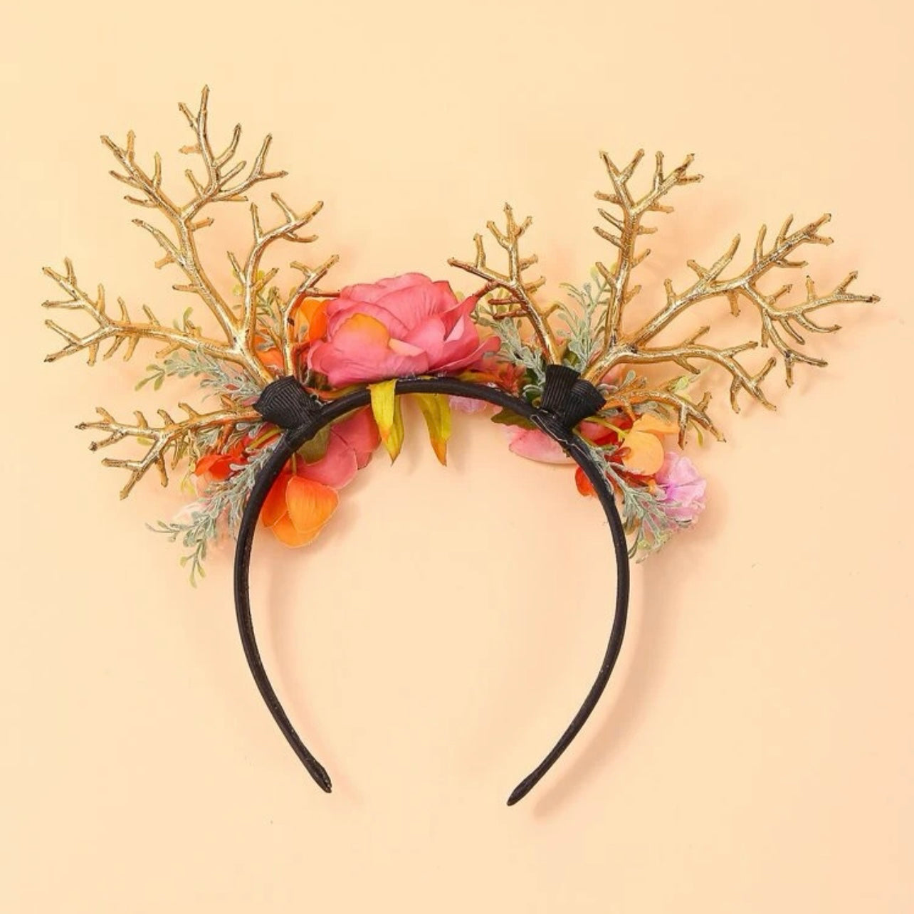 Radiant Gold Antler Headband – Where Nature Meets Elegance! - Rhythms of Grace Creative