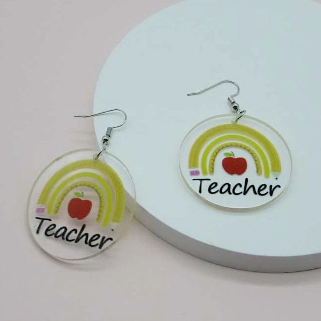 Teacher Earrings Collection: Show Your Passion for Teaching! 🍎 - Rhythms of Grace Creative