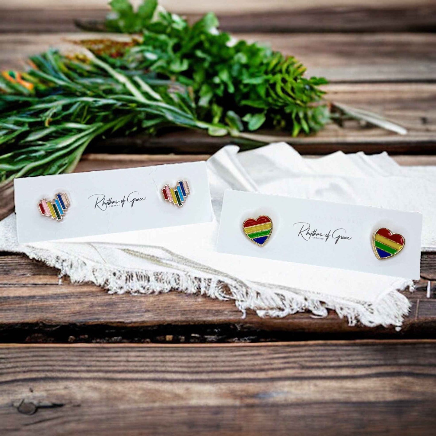 Rainbow Stud Earrings - Sparkle with Pride!