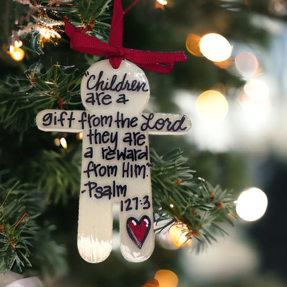 Handmade Child Christmas Ornament - A Cherished Personality Keepsake!