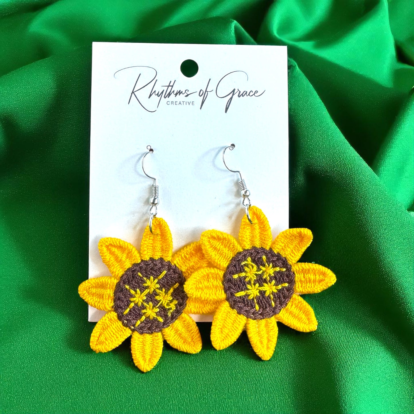 Bloom in Boho Style: Colorful Knit Sunflower Earrings! 🌻