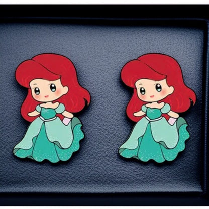 Enchanting Cartoon Princess Stud Earrings - Sparkle Like Royalty! 👑