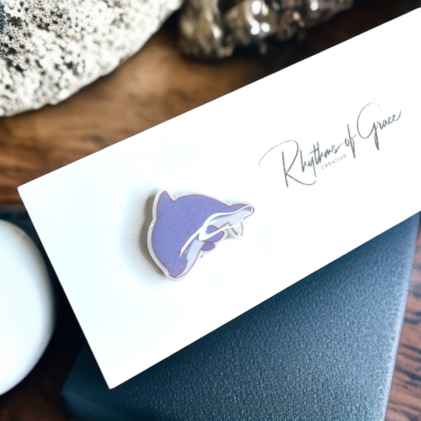 Make a Splash with Purple Dolphin Stud Earrings!