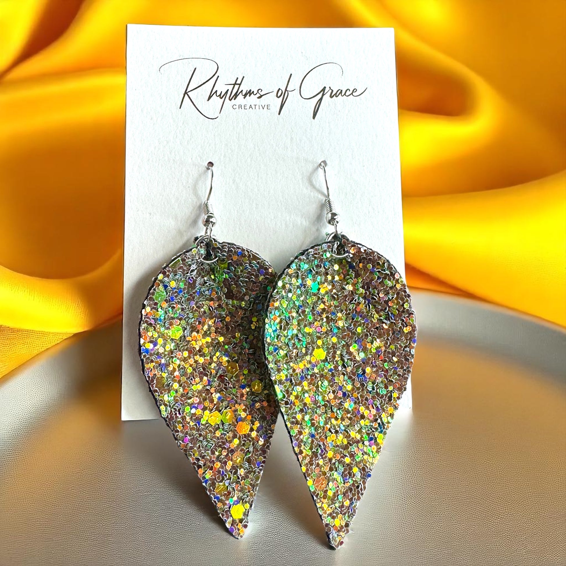 Glitter Teardrop Earrings – Where Sparkle Meets Sass ✨ - Rhythms of Grace Creative