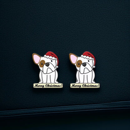 Woof-tastic Holiday Dog Stud Earrings: Perfect Gift for Pup Lovers!