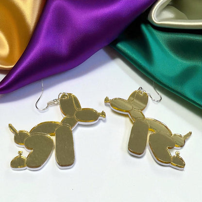 Paw-sitively Fun Mardi Gras Balloon Dog Earrings – Pooping Playfulness in Every Color! - Rhythms of Grace Creative