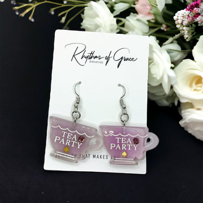 Tea-rific Charm: Sip in Style with Our Whimsical Tea Party Earrings!