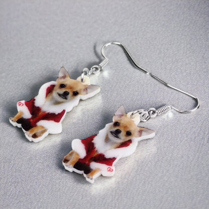 Chihuahua Earrings - Dog Earrings, Chi Mom, Dog Jewelry, Dog Mom, Chihuahua Jewelry, Dog Accessories, Puppy Earrings, Chihuahua Accessories - Rhythms of Grace Creative