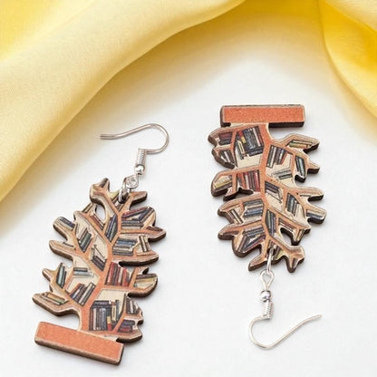 "Bookish Branches" Tree Dangle Earrings – Wear Your Love for Books!