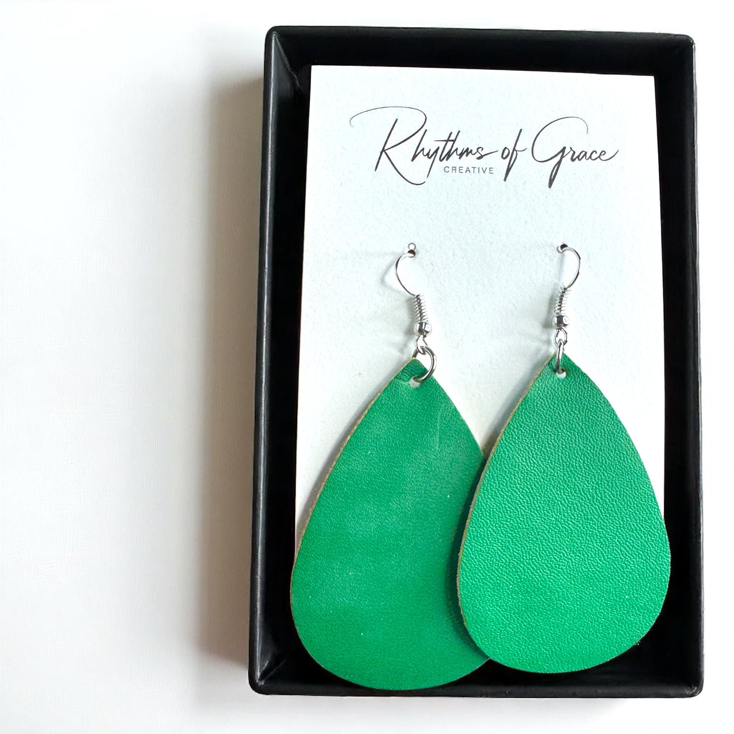 Teardrop Bliss: Colorful Faux Leather Dangle Earrings for Every Occasion