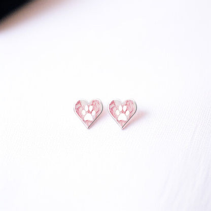 Paw-Heart Stud Earrings: A Purrfect Blend of Love and Whimsy!