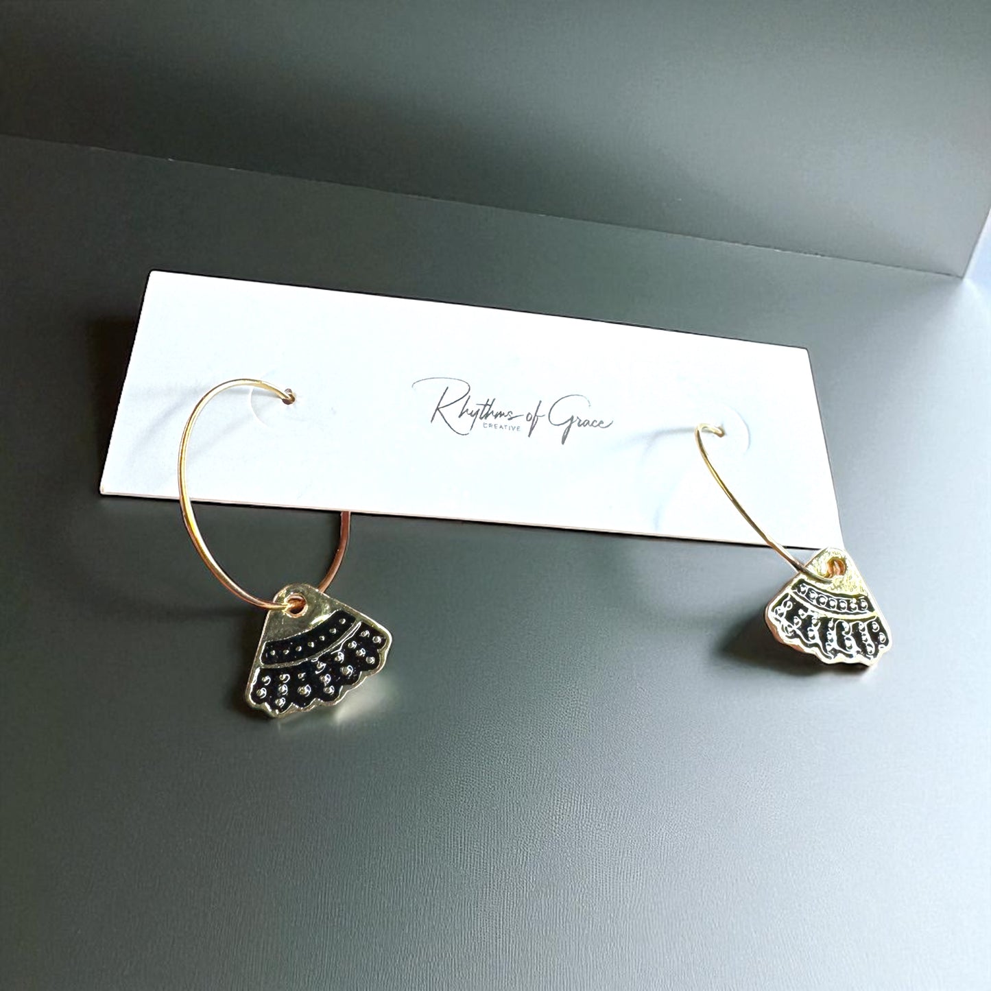 Delicate Dissent Hoop Earrings – Channel Your Inner RBG with Bold Elegance!