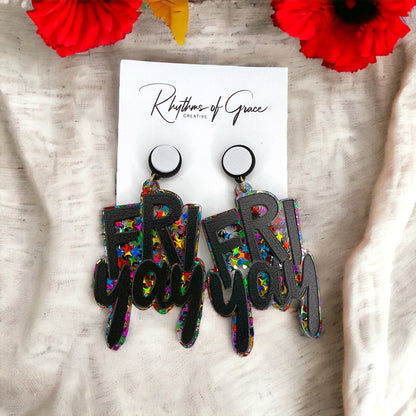 FRIYAY Earrings: Your Weekend Statement Piece! ✨ - Rhythms of Grace Creative