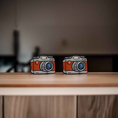 Snap Stylish: Camera Stud Earrings for Every Shutterbug!