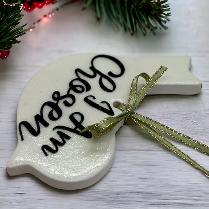 "I Am Chosen" Baptism Ornament – Celebrate Faith & Milestones with a Touch of Grace!
