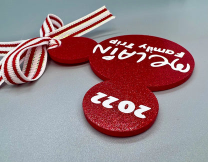 Mouse Ears Ornament | Personalized Family Trip Christmas Keepsake