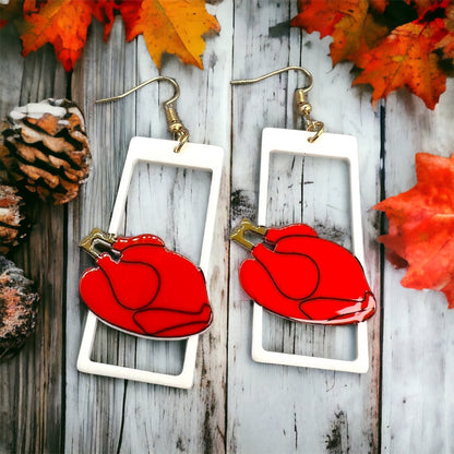 Gobble Glam: Turkey Dangle Earrings for Thanksgiving Fun! - Rhythms of Grace Creative