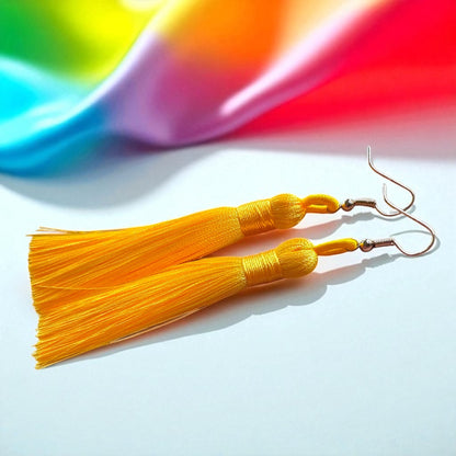 Tassel Power: Colorful Boho Dangle Earrings in 9 Vibrant Shades!