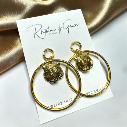 Roar into Style: Tiger Earrings Collection 🐅