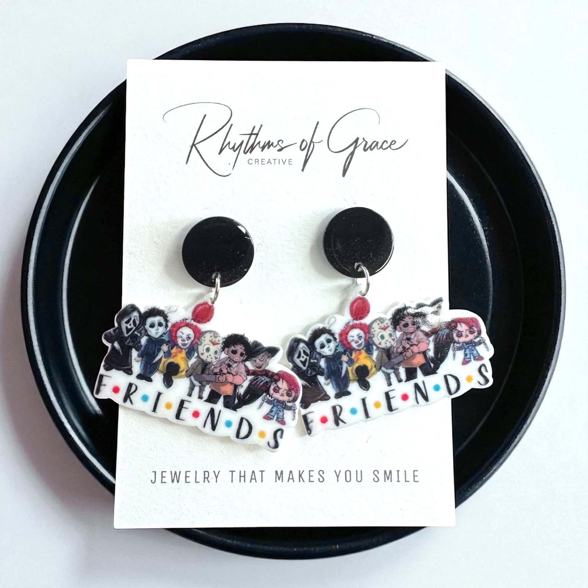 Spooktacular FRIENDS Earrings: Hauntingly Chic Halloween Accessories! - Rhythms of Grace Creative