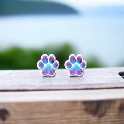 Vibrant Paw Print Studs – A Purr-fect Gift!