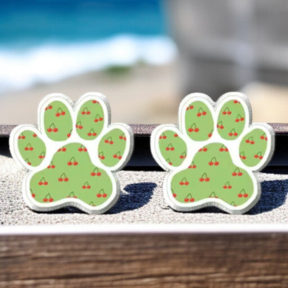 Vibrant Paw Print Studs – A Purr-fect Gift!
