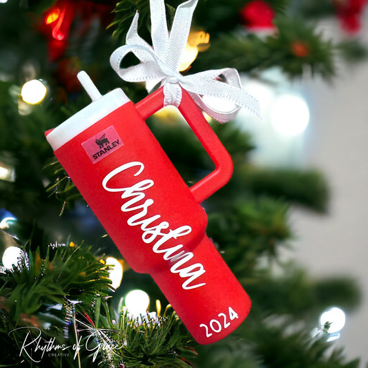 Cheers to the Season: Personalized Mini Stanley Cup Ornaments for the Perfect Gift!