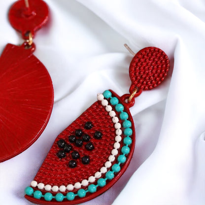 Juicy Watermelon Earrings - Slice into Summer Style! 🍉