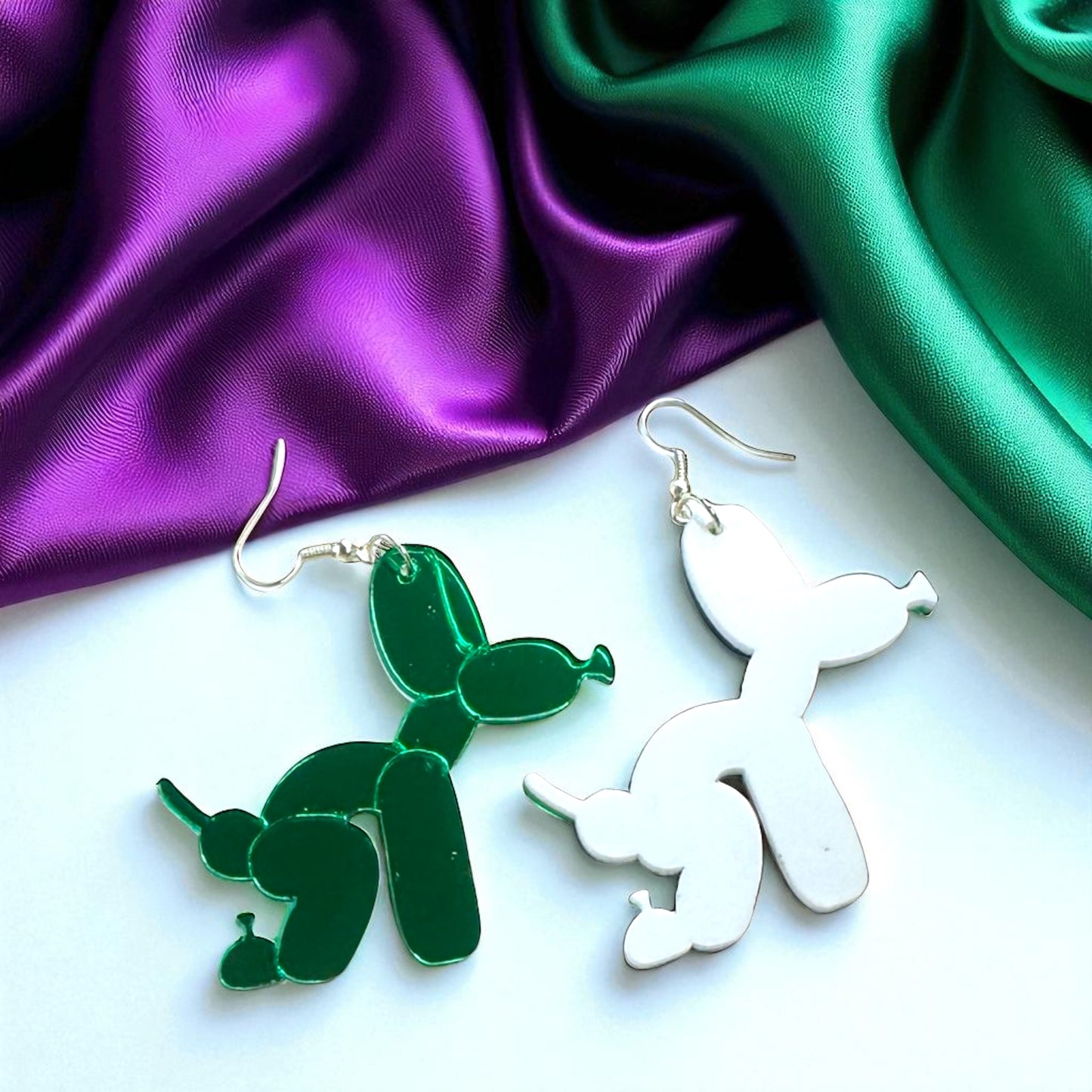 Paw-sitively Fun Mardi Gras Balloon Dog Earrings – Pooping Playfulness in Every Color! - Rhythms of Grace Creative