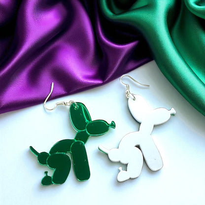 Paw-sitively Fun Mardi Gras Balloon Dog Earrings – Pooping Playfulness in Every Color! - Rhythms of Grace Creative