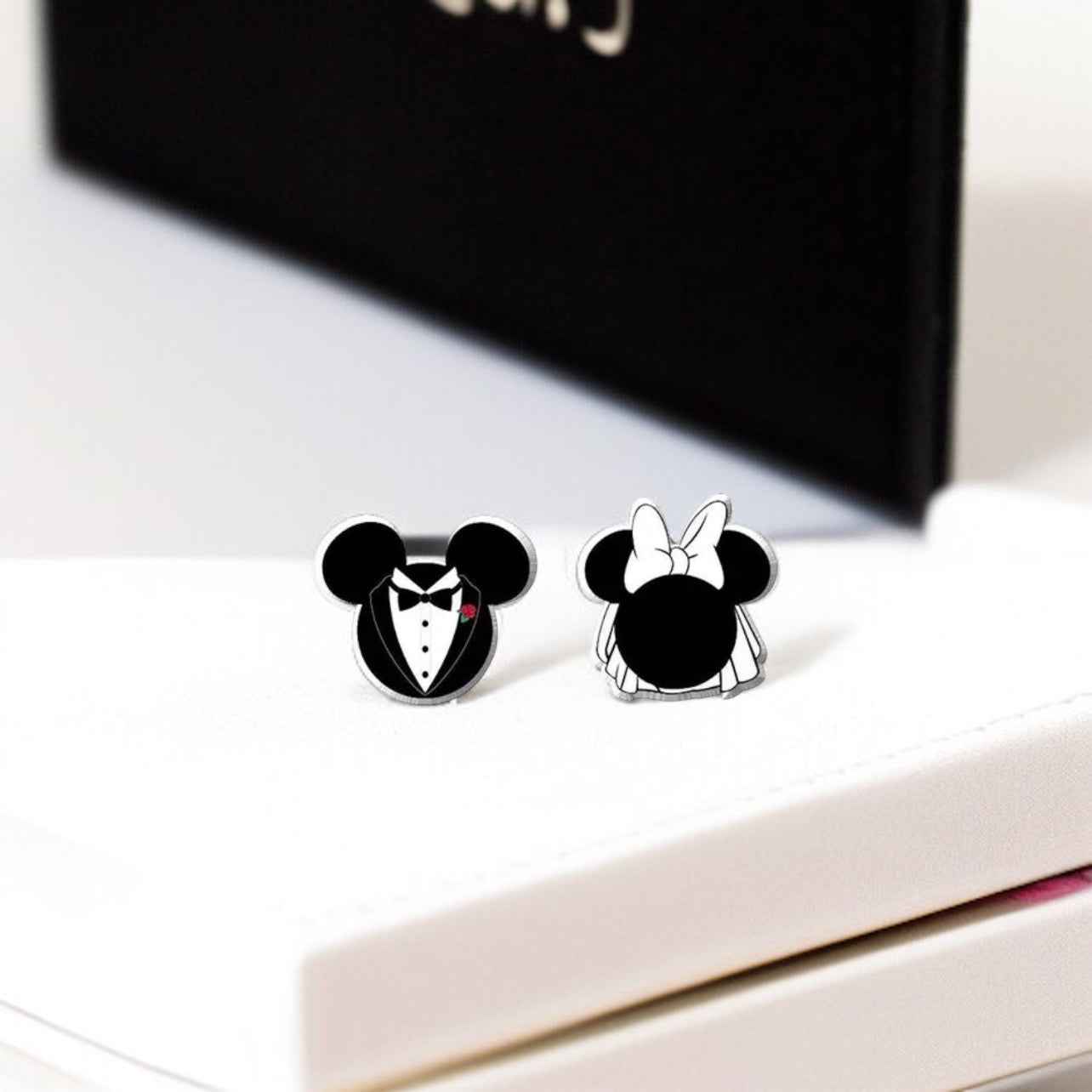 Celebrate Your Love with Our Wedding Mouse Ear Studs!💍