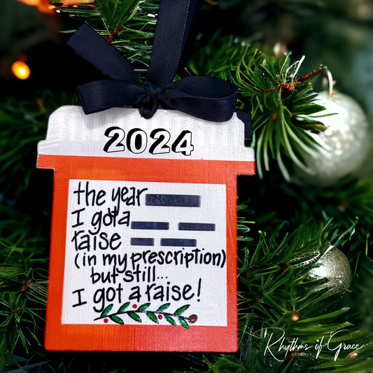 Handmade Prescription Bottle Christmas Ornament - Limited Edition!